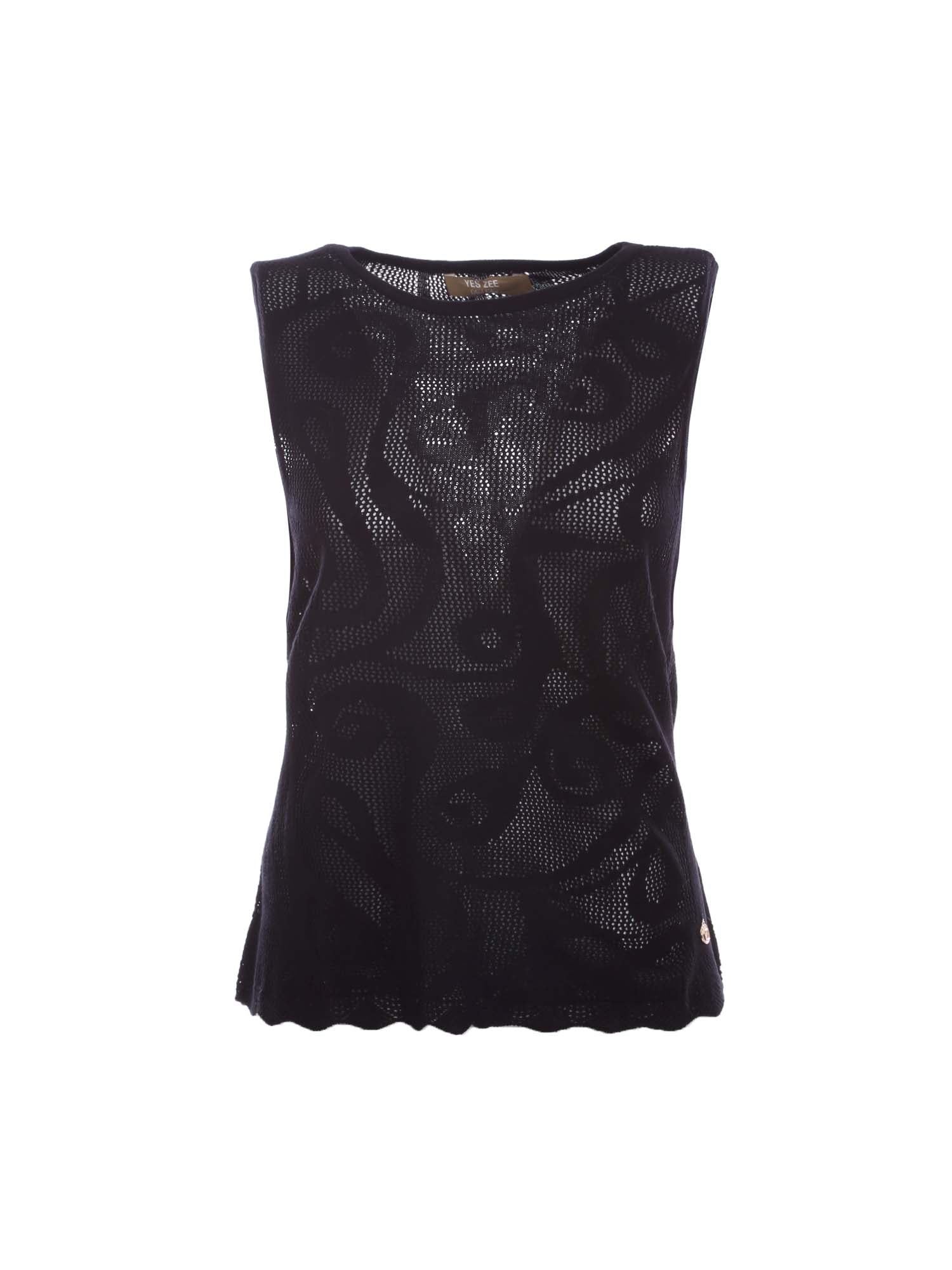 Top e canotte Nero Yes-zee