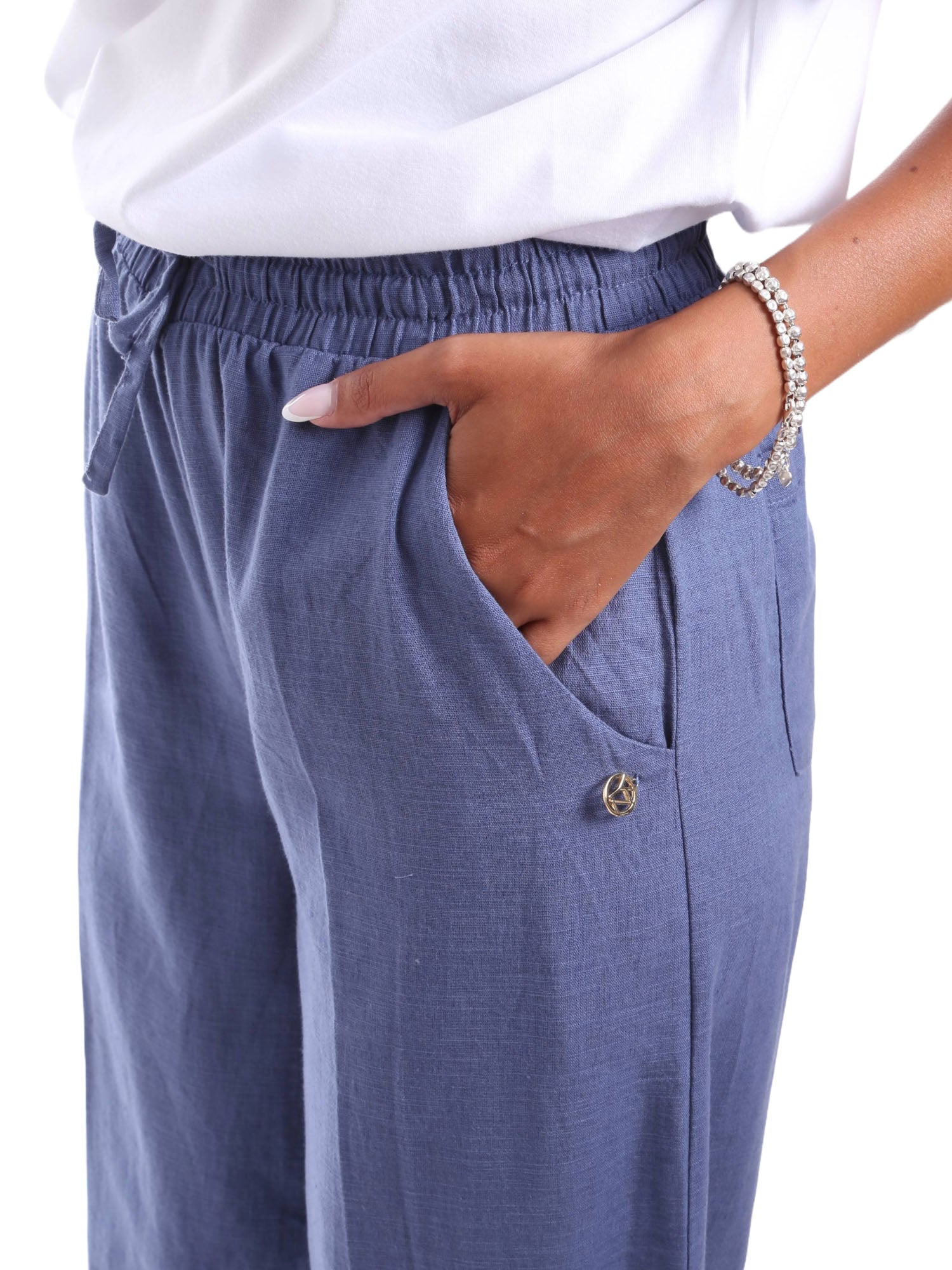 Pantaloni Blu Yes-zee