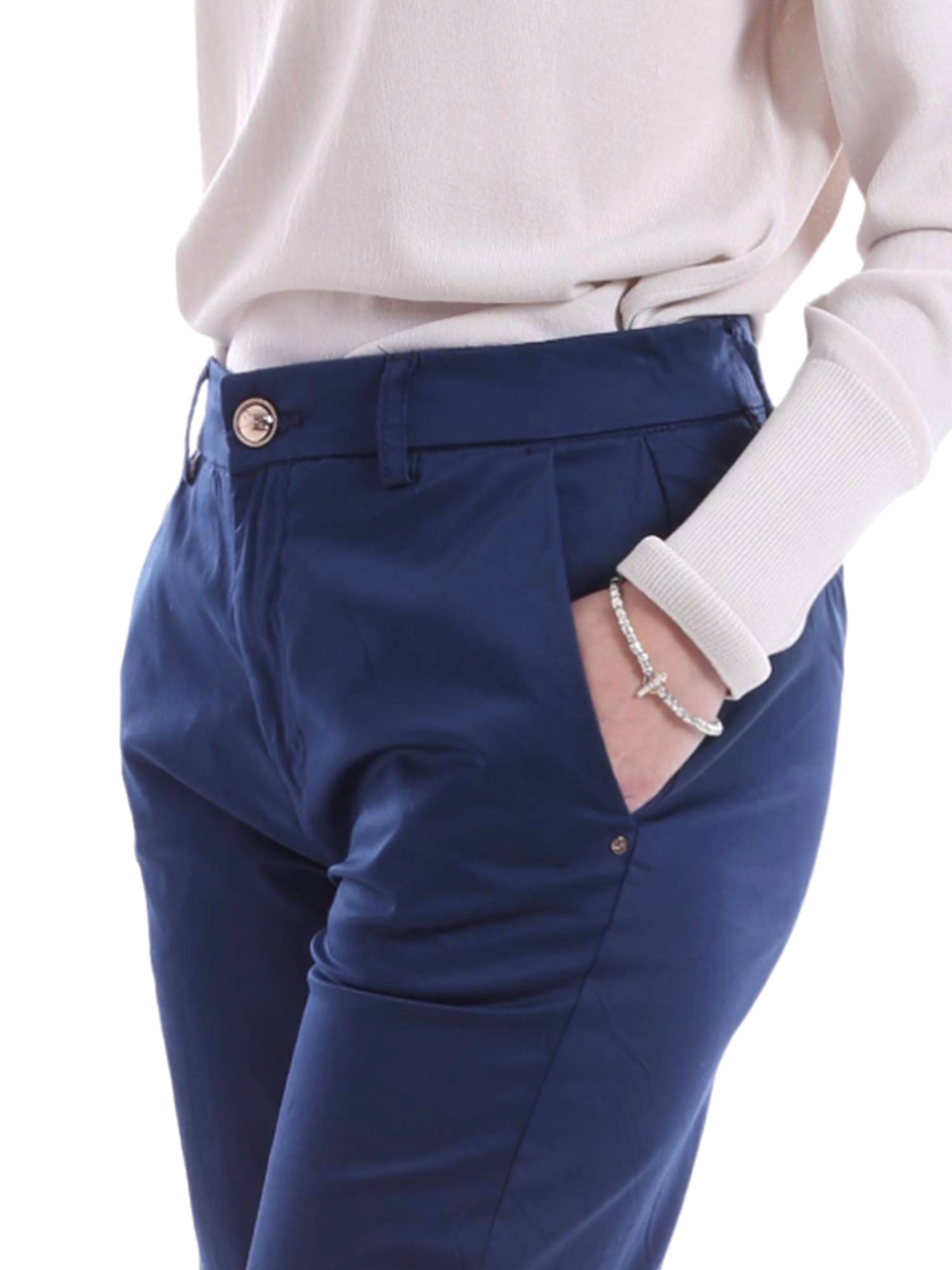 Pantaloni Blu Yes-zee