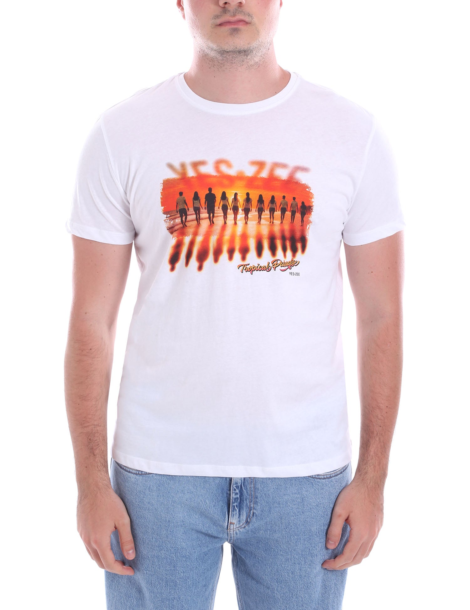 T-shirt Bianco Yes-zee