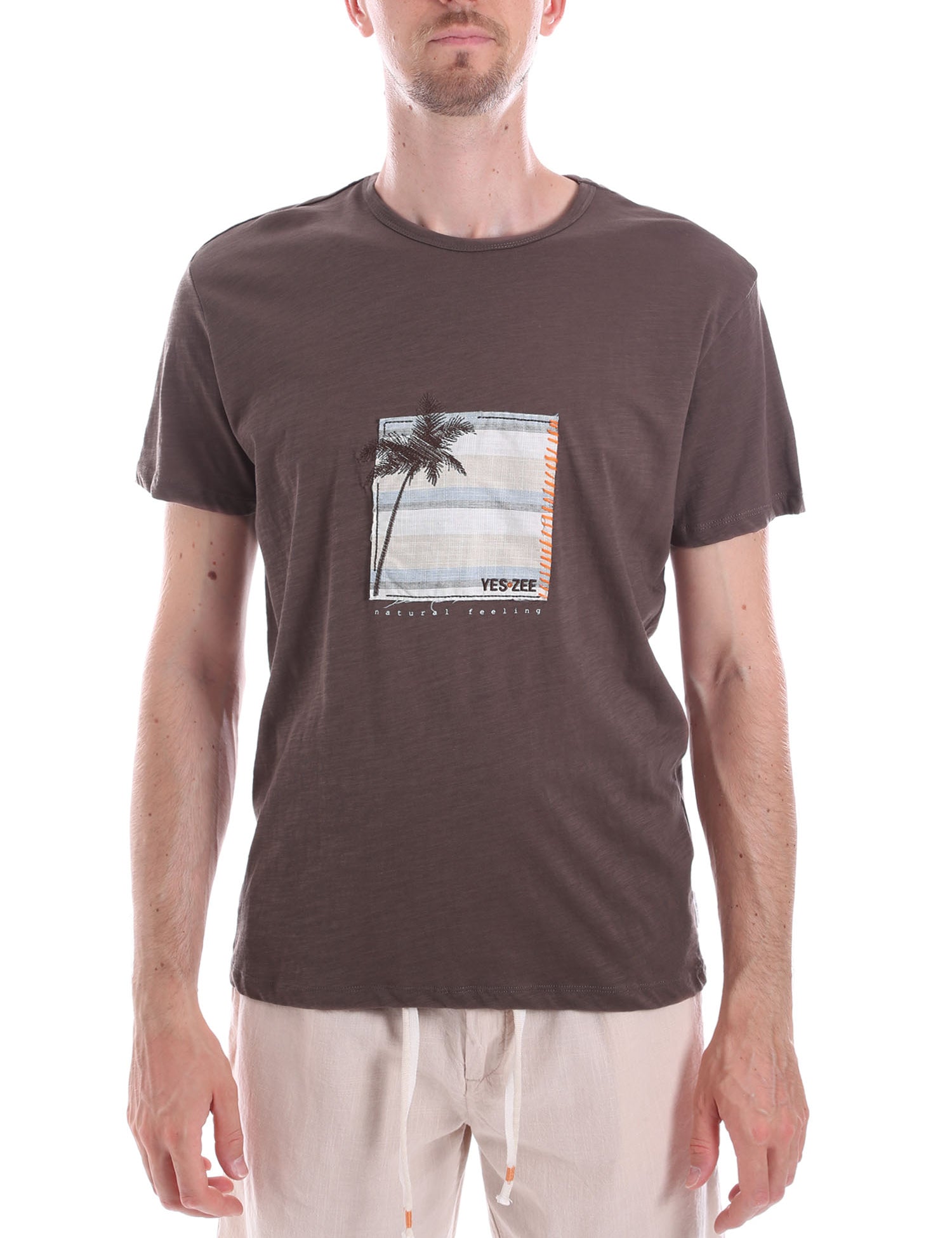 T-shirt Marrone Yes-zee