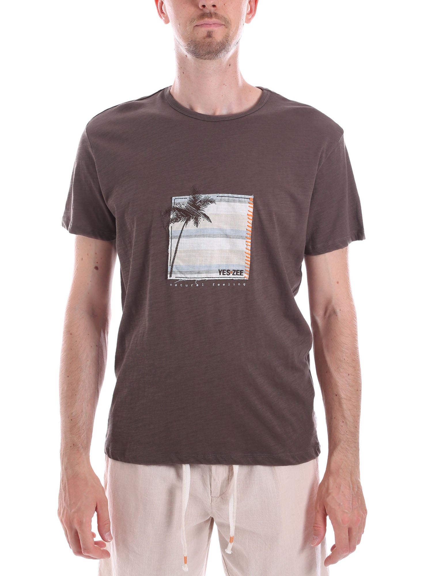 T-shirt Marrone Yes-zee