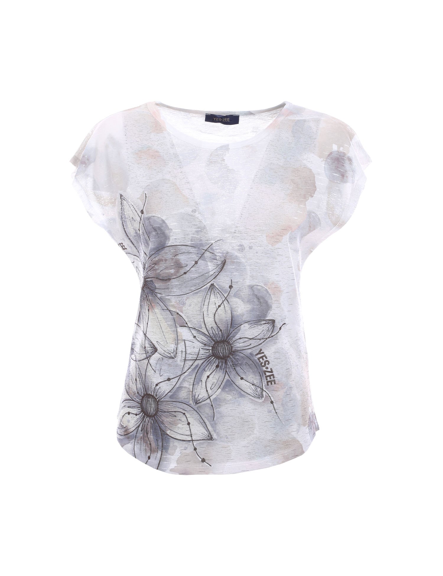 T-shirt Bianco Yes-zee