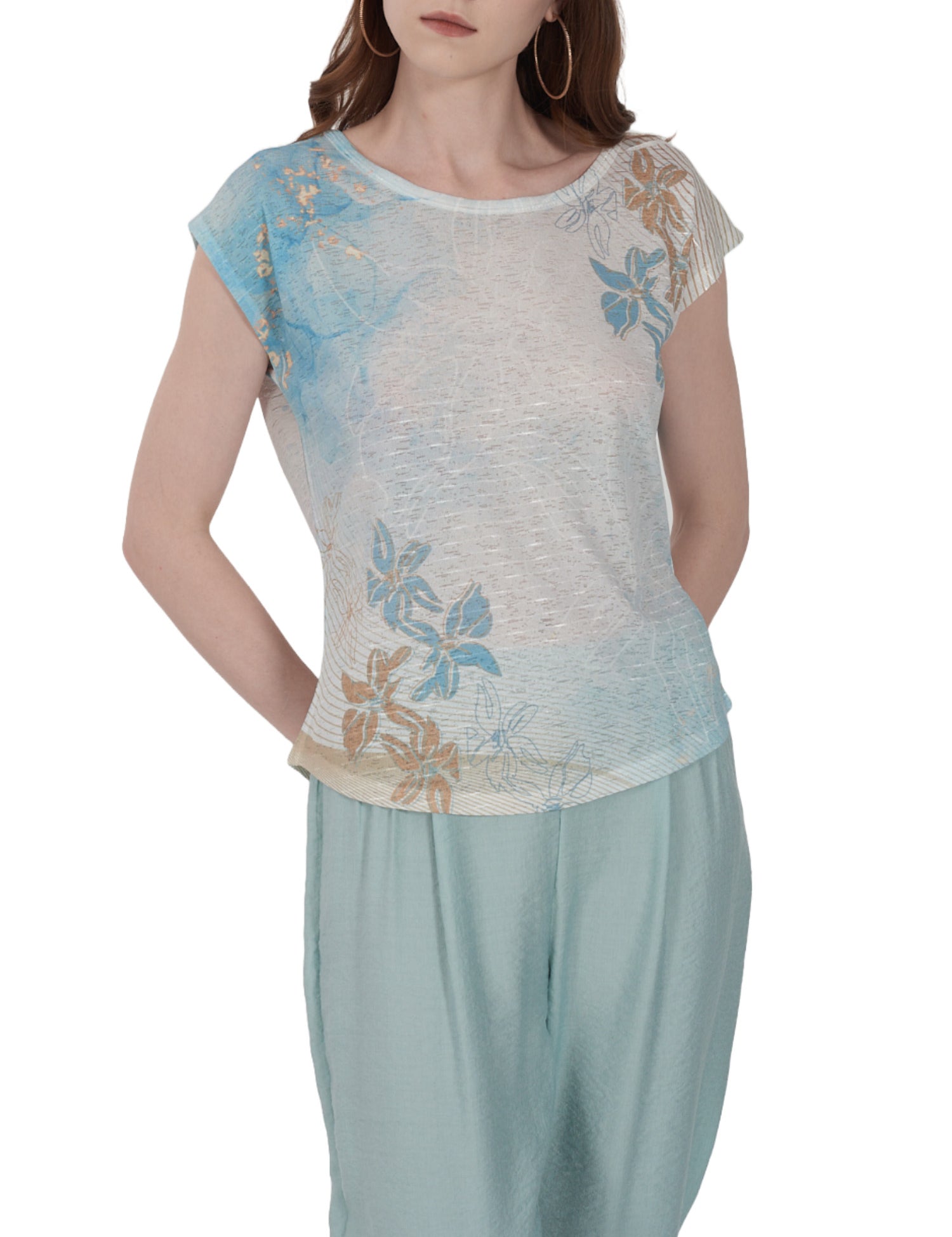 T-shirt Celeste Yes-zee