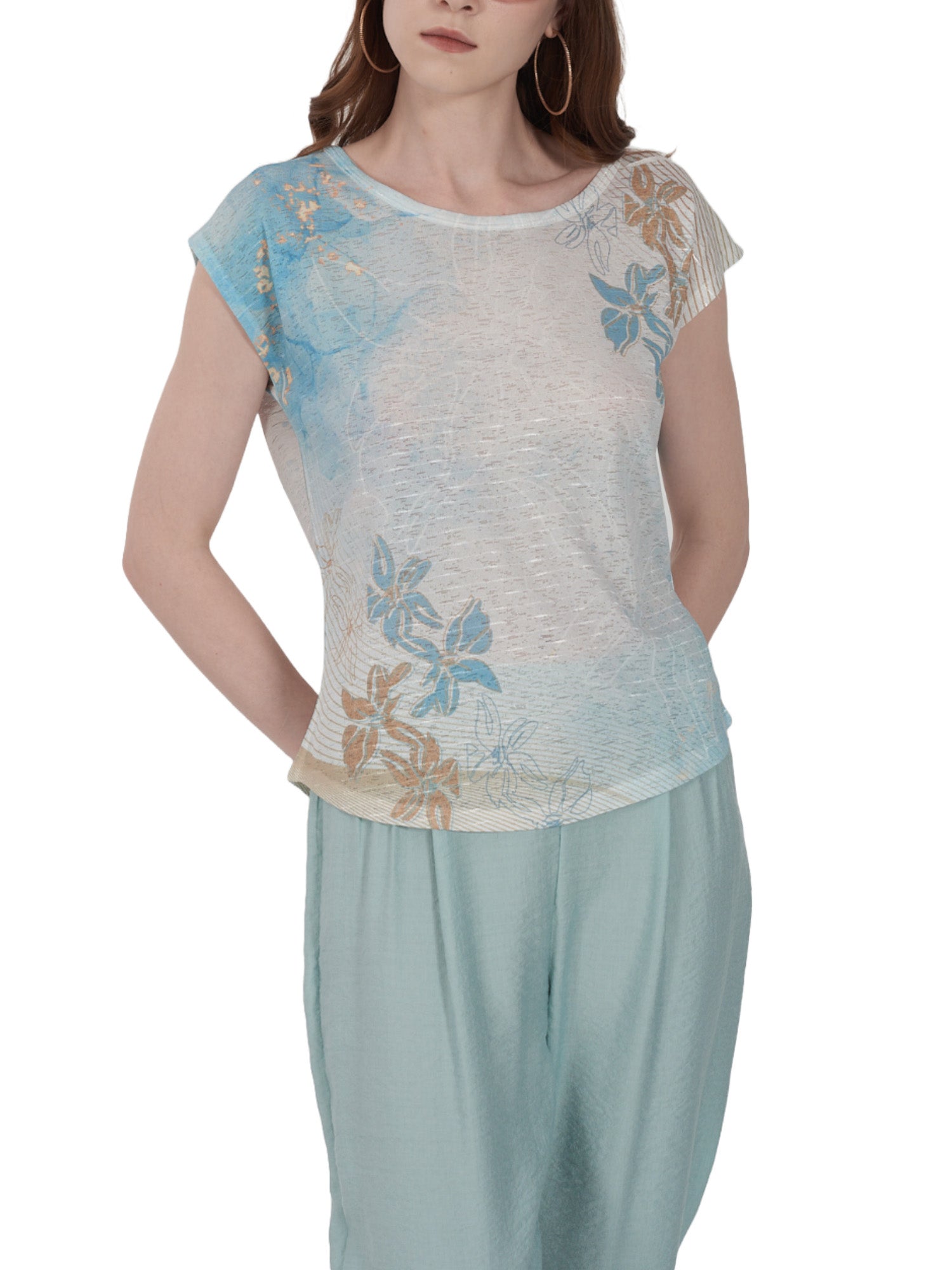 T-shirt Celeste Yes-zee