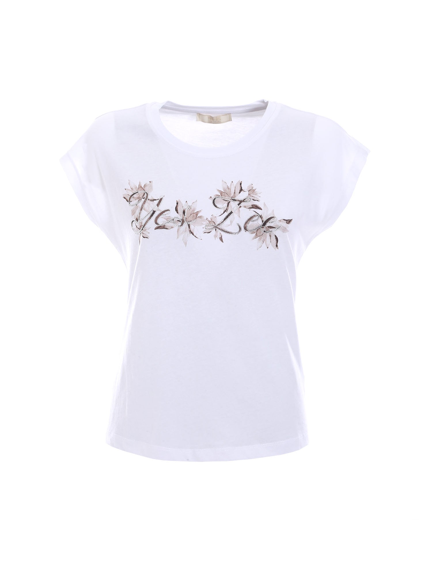 T-shirt Bianco Beige Yes-zee