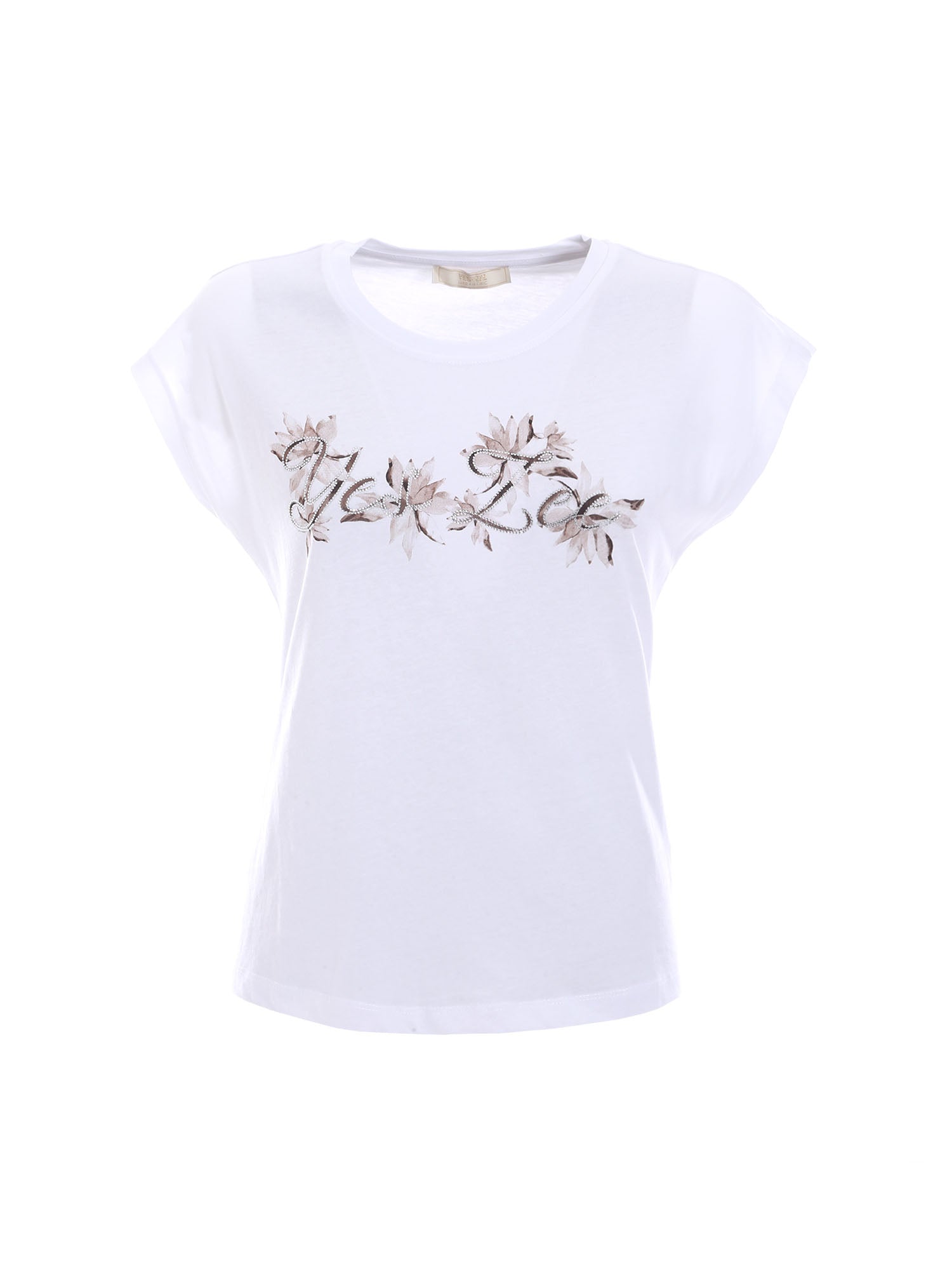 T-shirt Bianco Beige Yes-zee