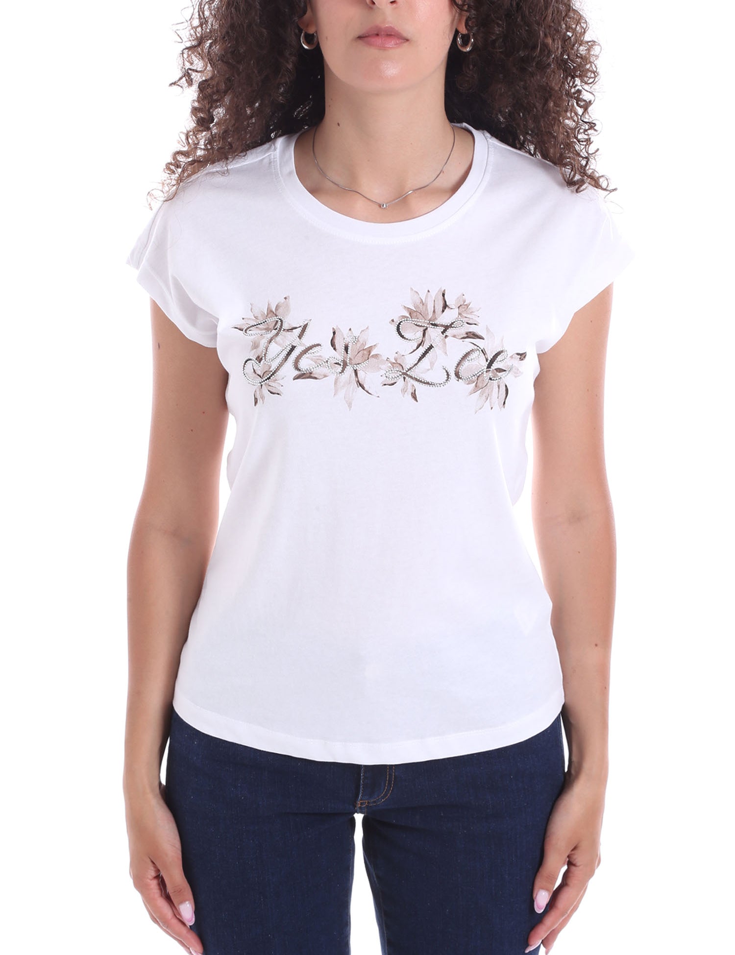 T-shirt Bianco Beige Yes-zee