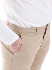 Pantaloni Beige Borgoni Milano