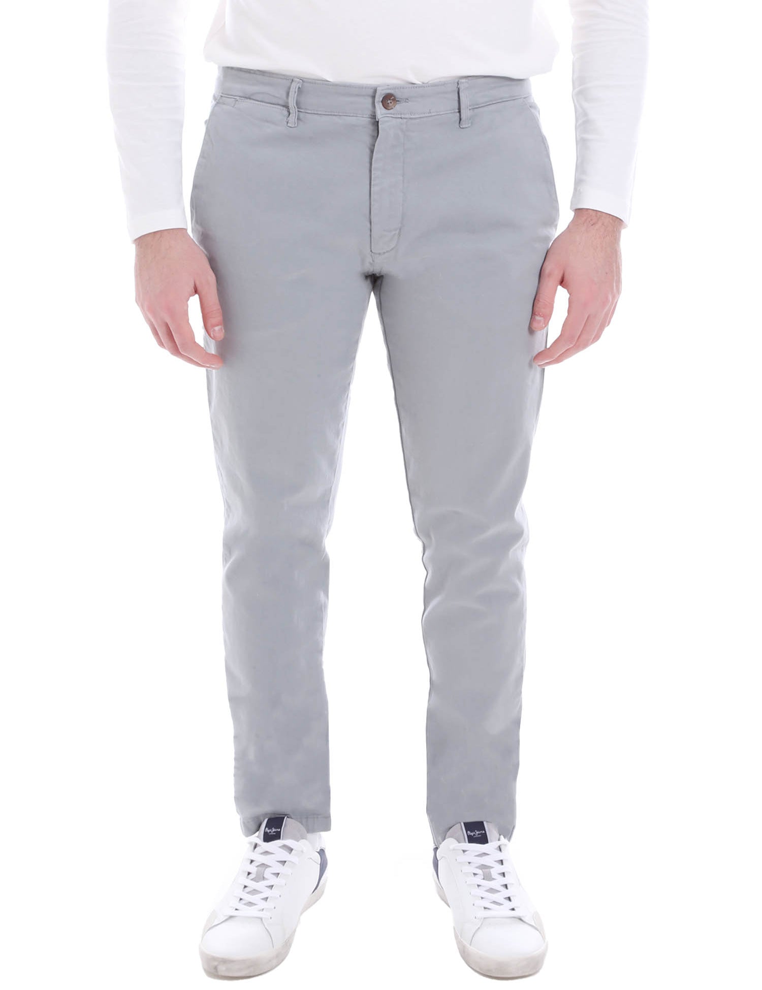 Pantaloni Grigio Chiaro Borgoni Milano