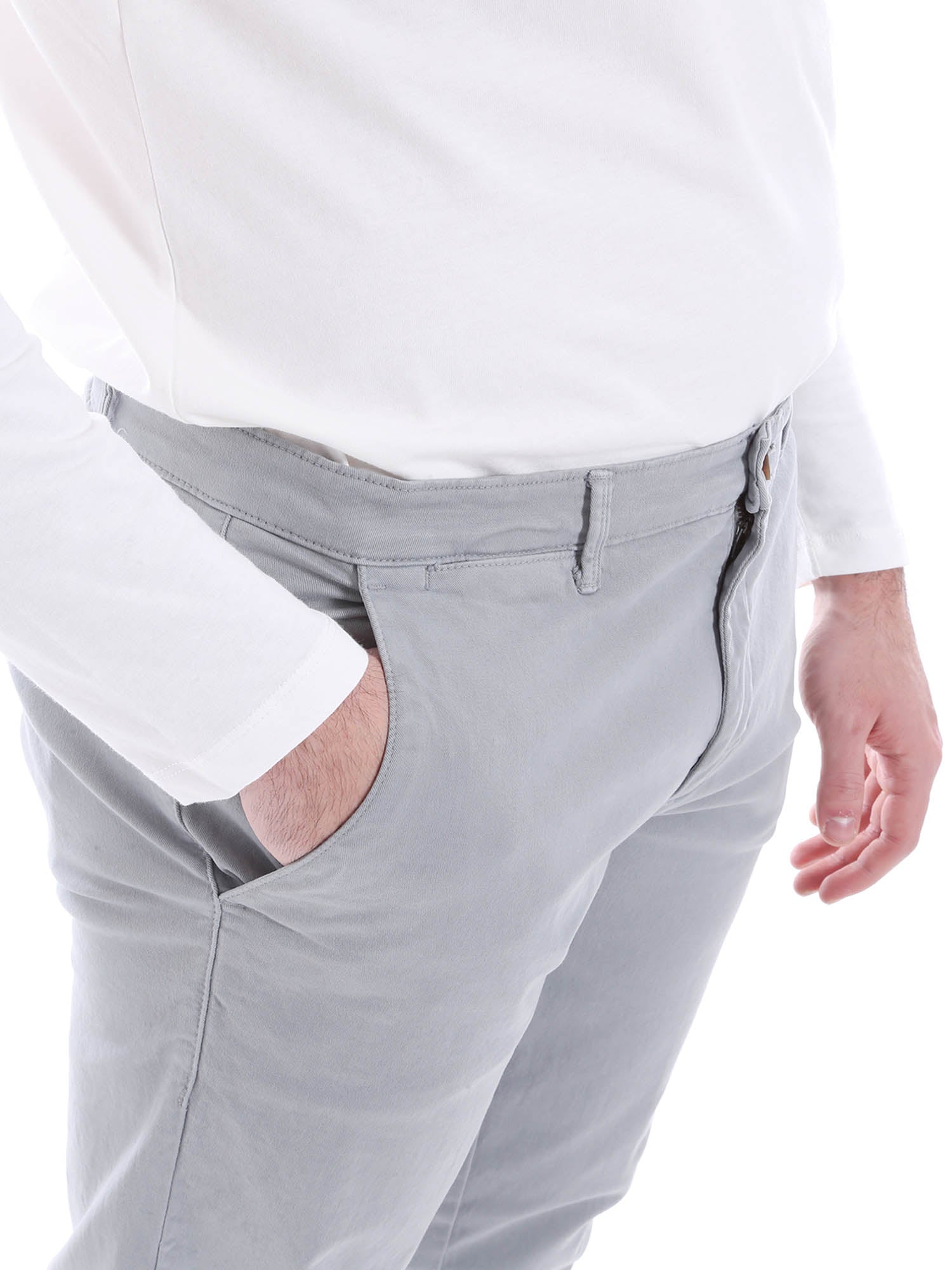 Pantaloni Grigio Chiaro Borgoni Milano