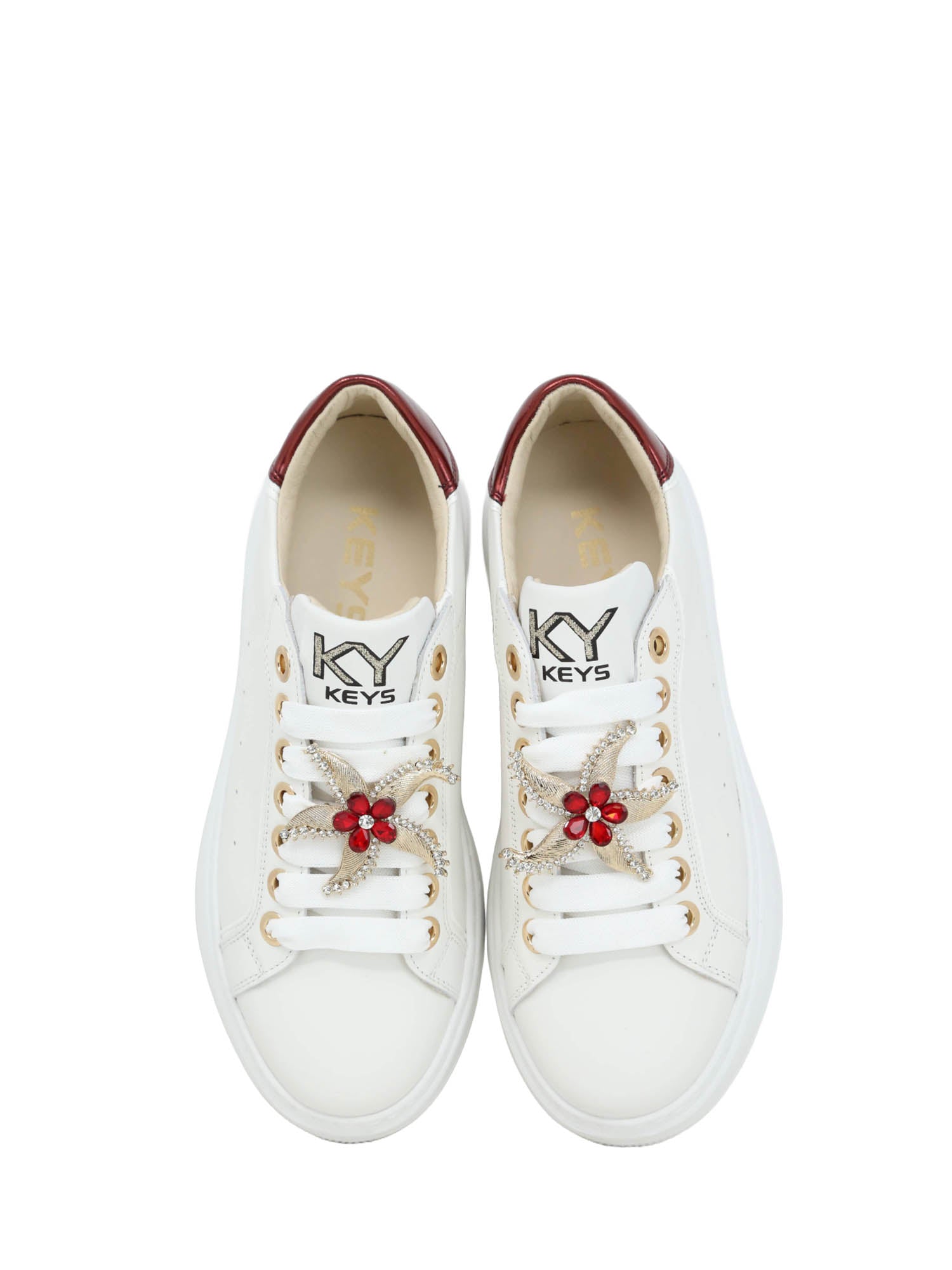 Sneakers Bianco Rosso Keys