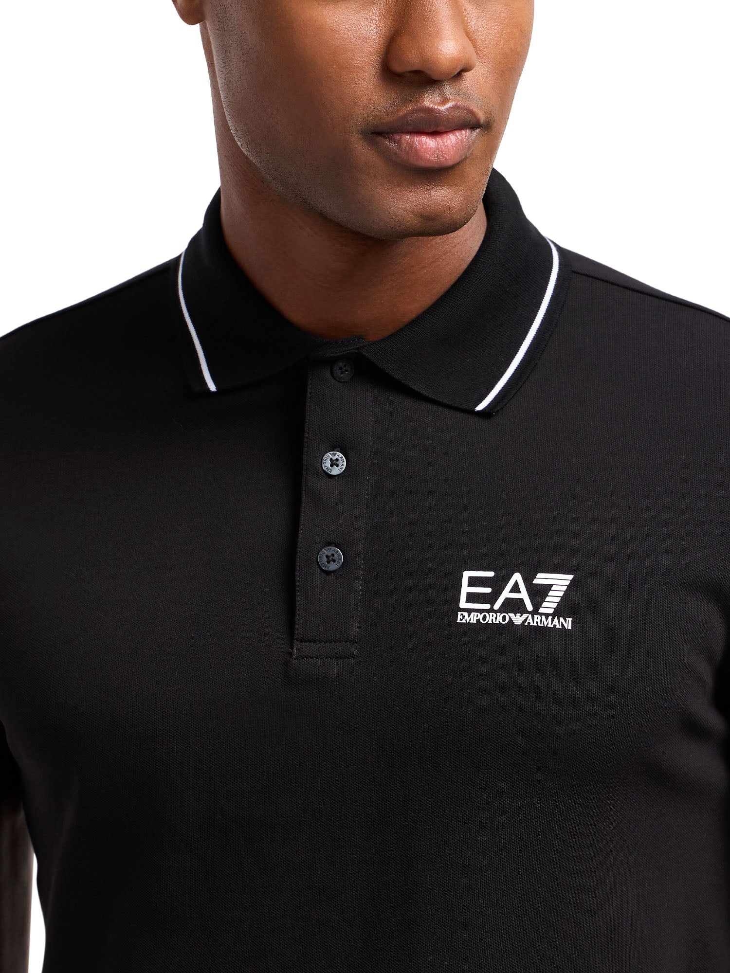 Polo Nero Ea7 Emporio Armani