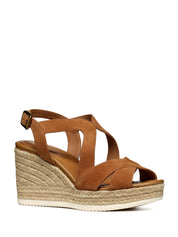 Sandali zeppa Marrone Geox