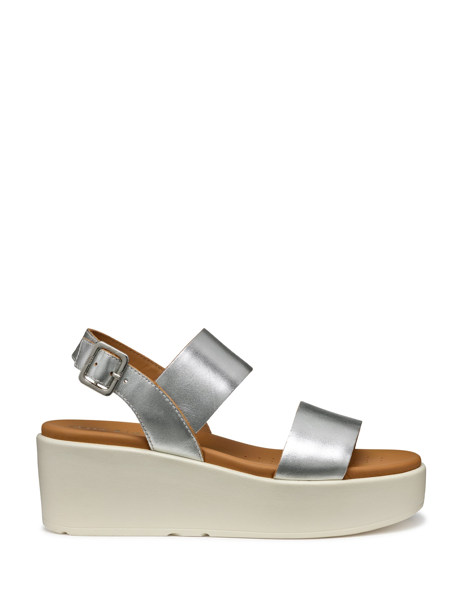 Sandali zeppa Argentato Geox