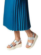 Sandali zeppa Argentato Geox