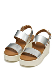 Sandali zeppa Argentato Geox