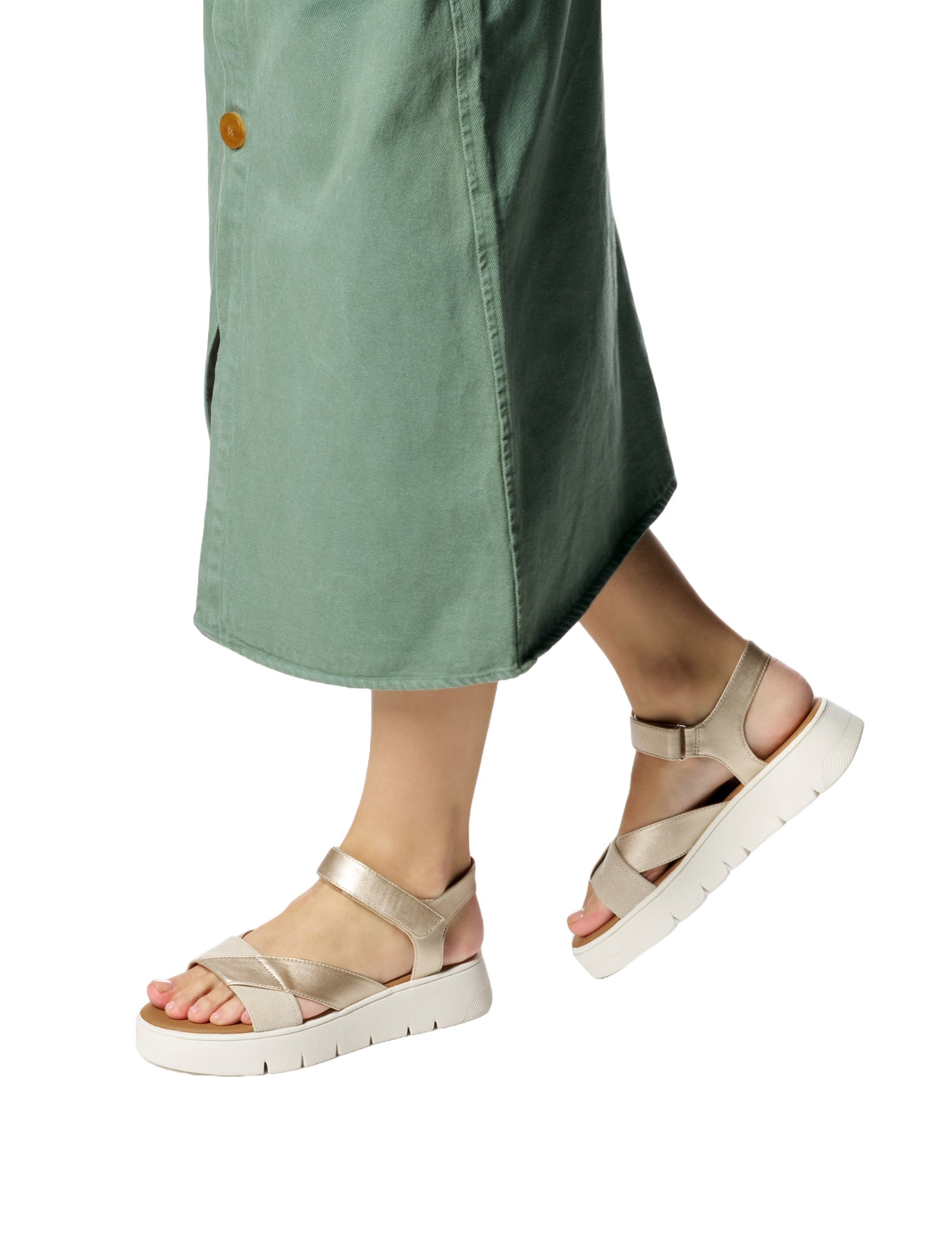 Sandali con strappi Dorato Geox