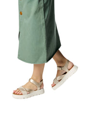 Sandali con strappi Dorato Geox