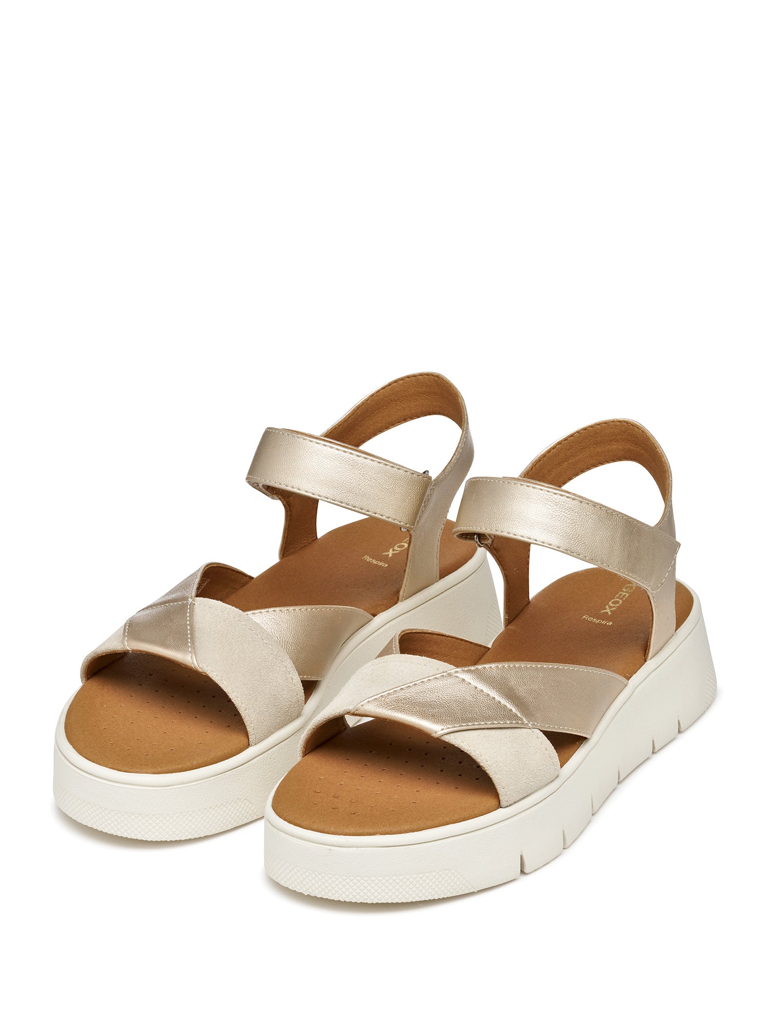 Sandali con strappi Dorato Geox