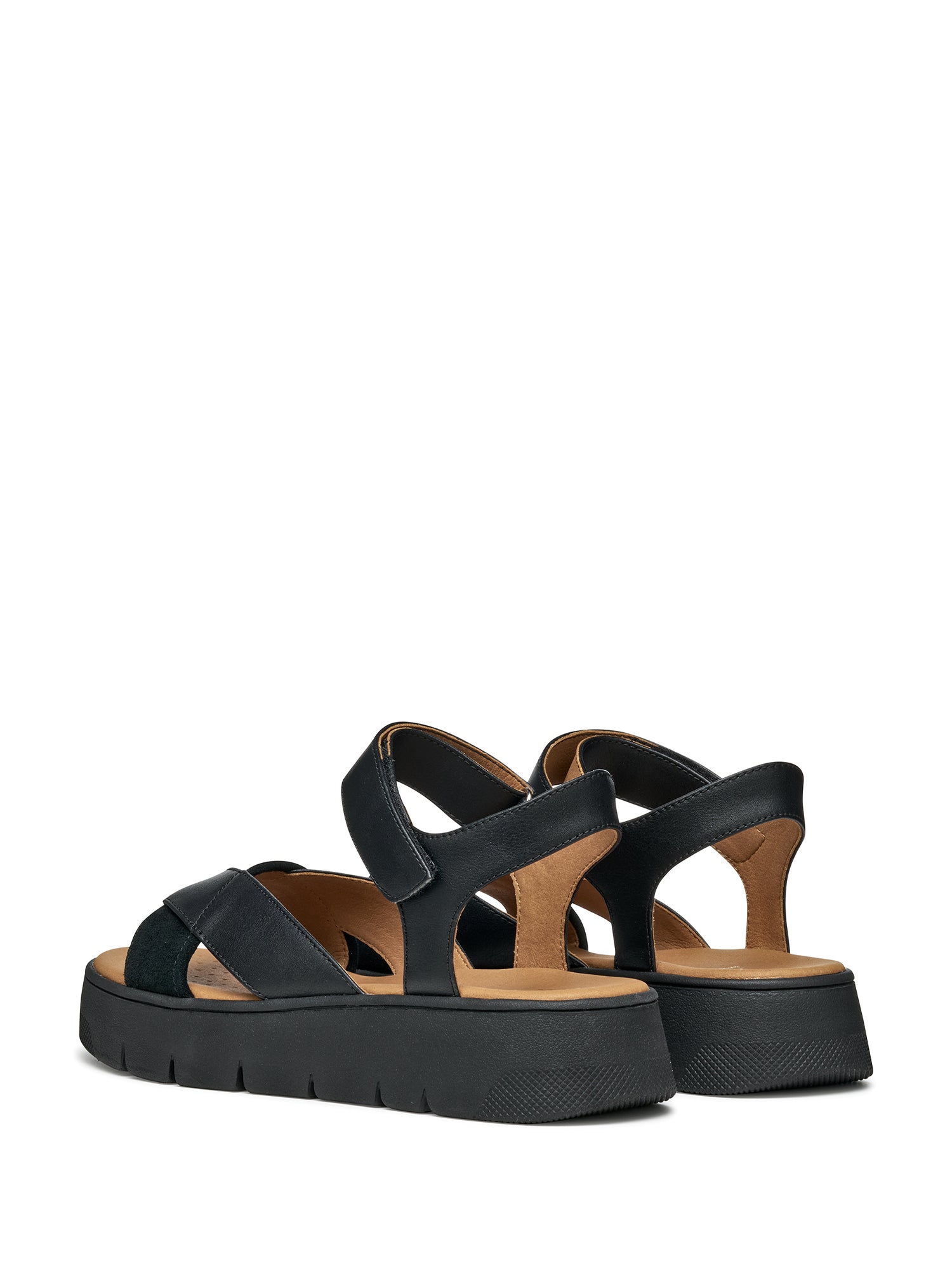 Sandali con strappi Nero Geox