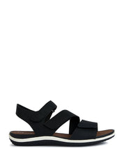 Sandali con strappi Nero Geox