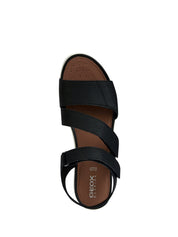 Sandali con strappi Nero Geox