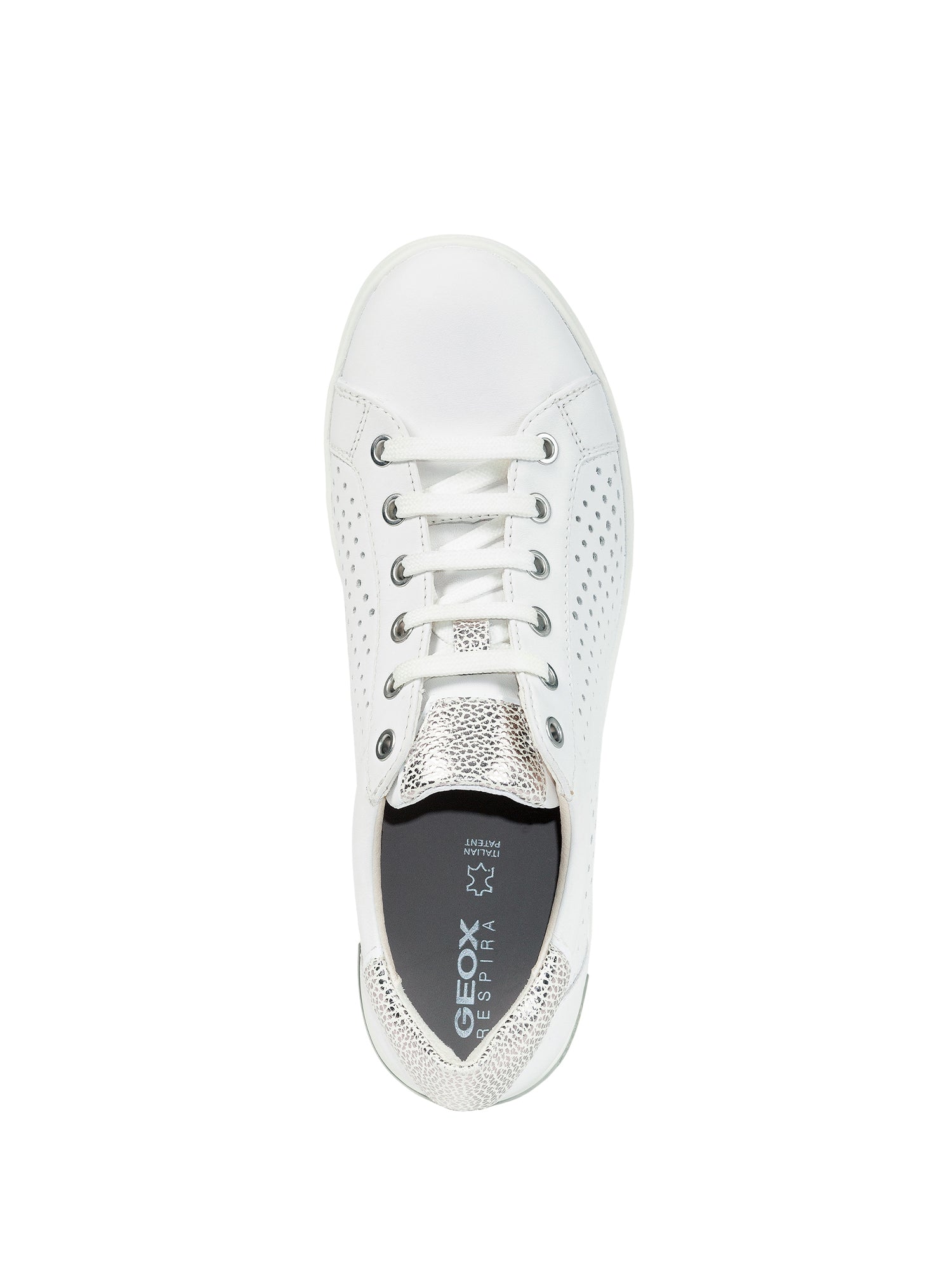 Sneakers Bianco Argento Geox