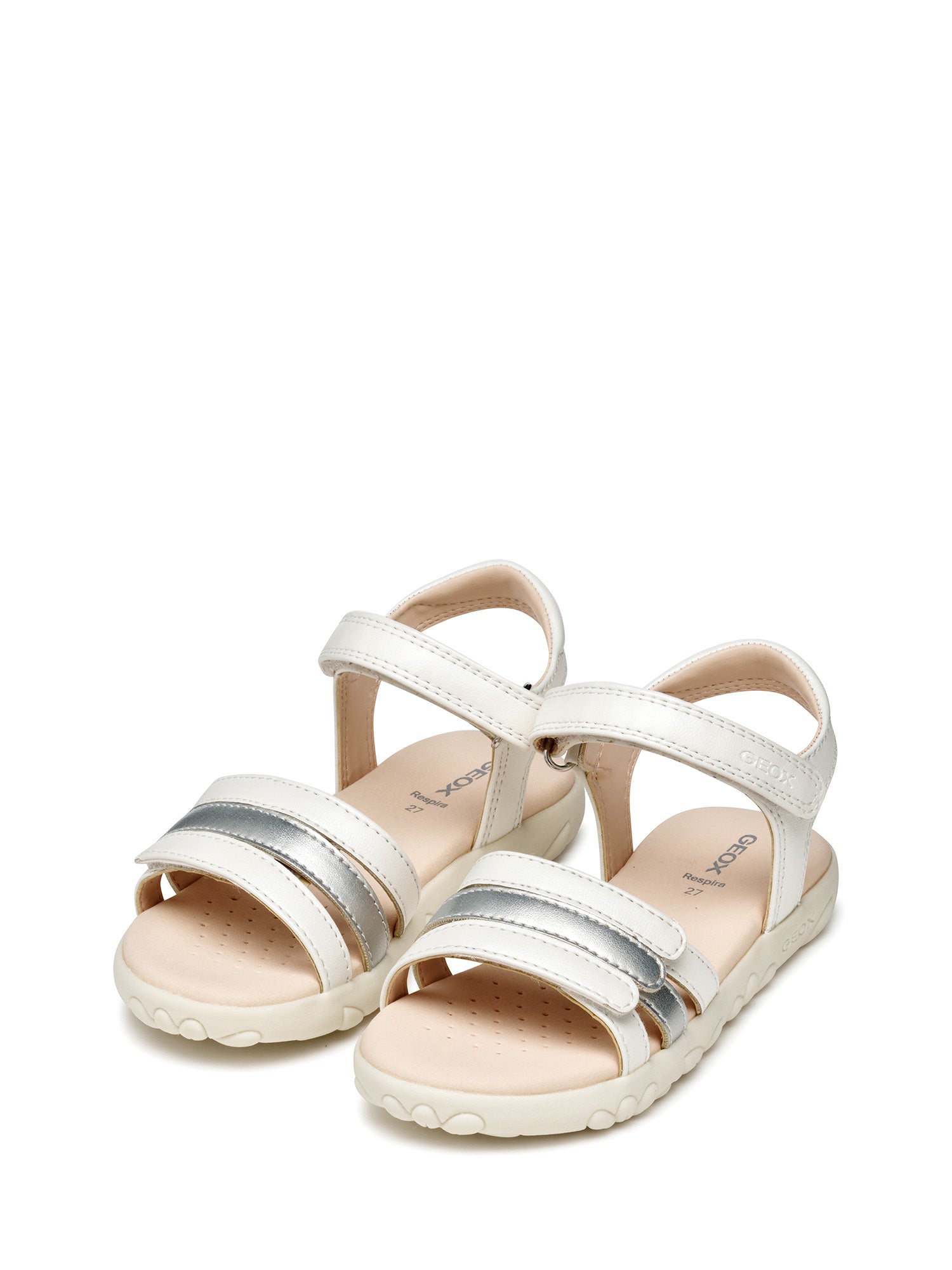 Sandali con strappi Bianco Geox