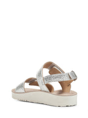 Sandali con strappi Argentato Geox