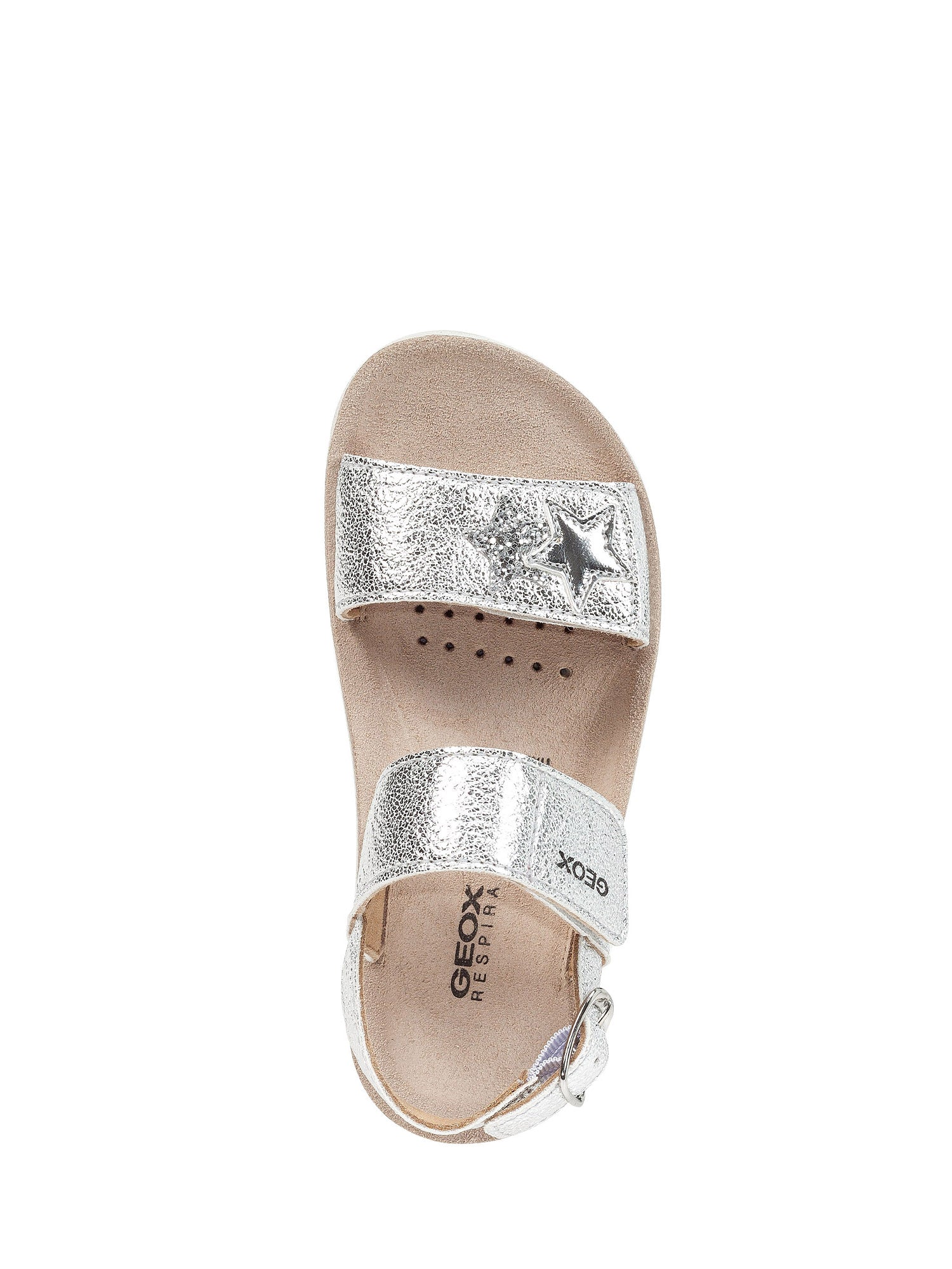 Sandali con strappi Argentato Geox