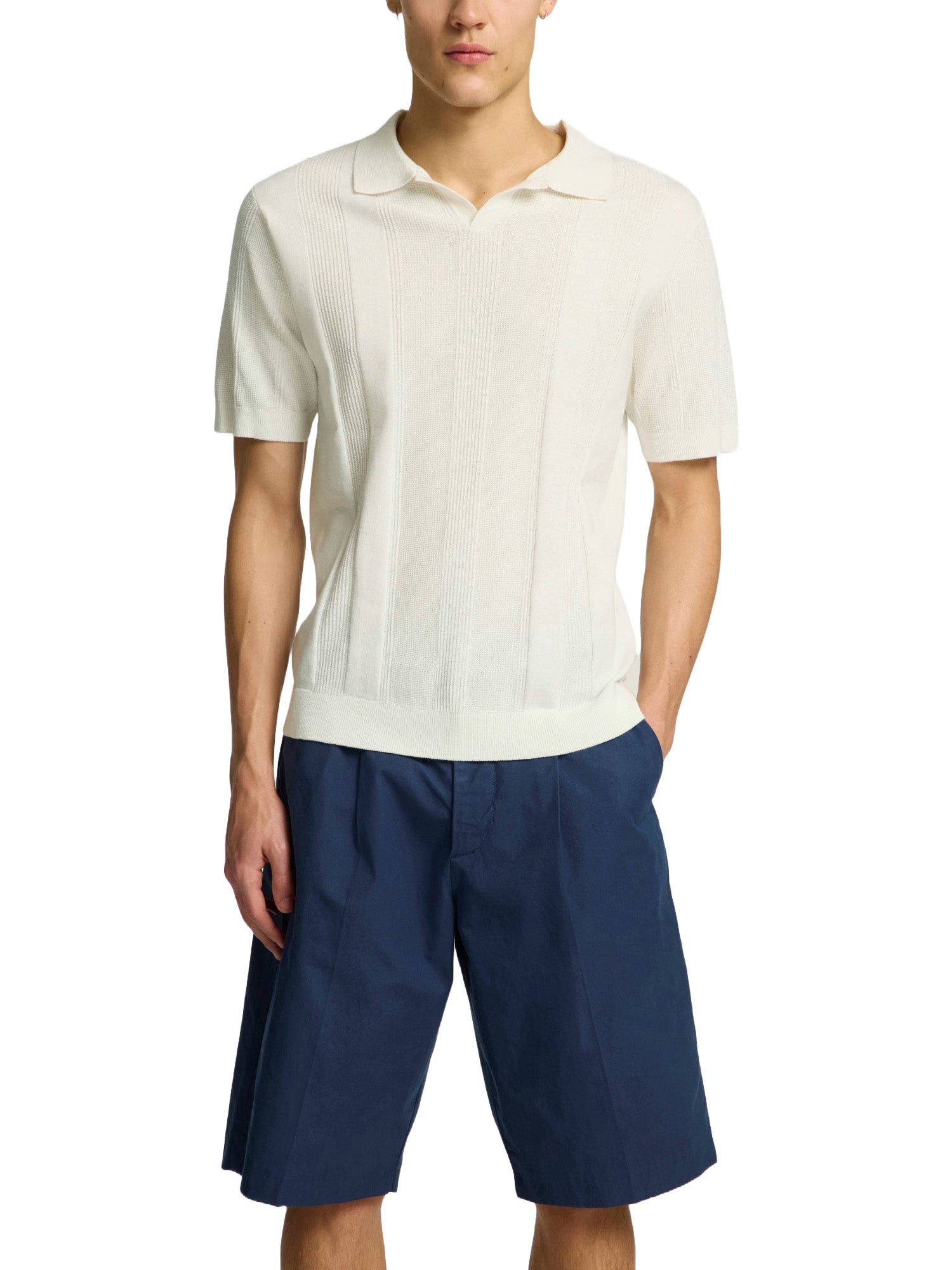 Polo Avorio Selected Homme Black