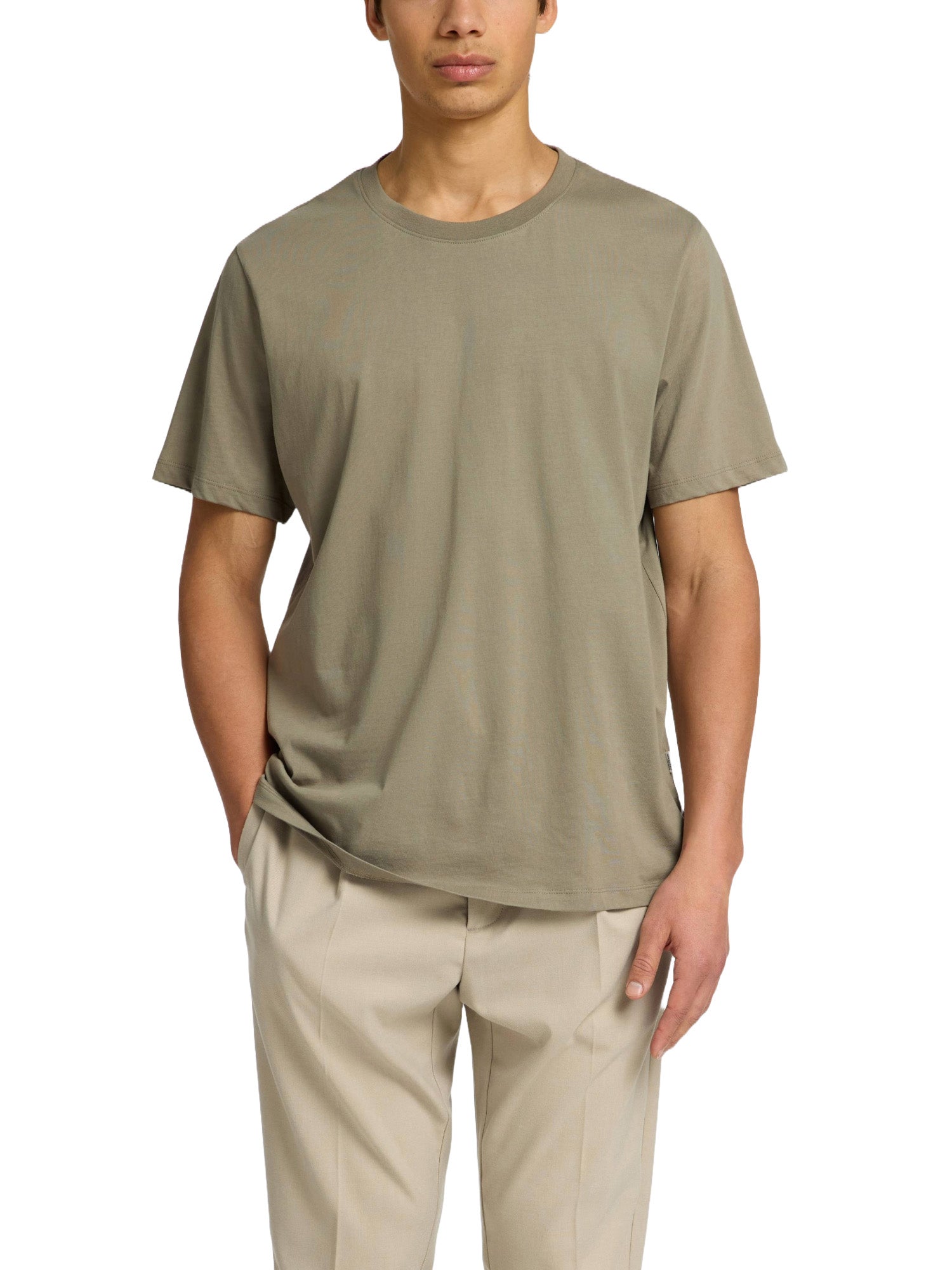 T-shirt Verde Selected Homme Black