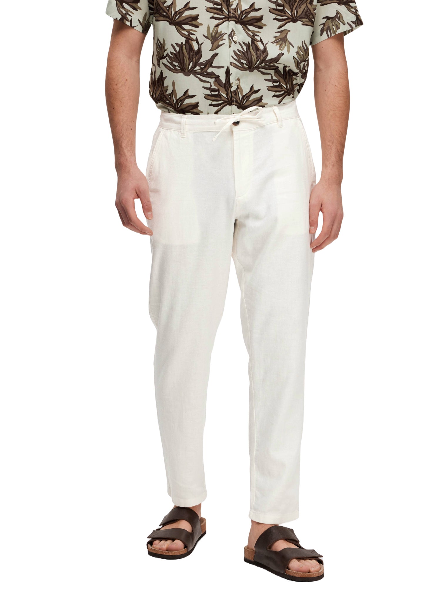 Pantaloni Bianco Selected Homme Black