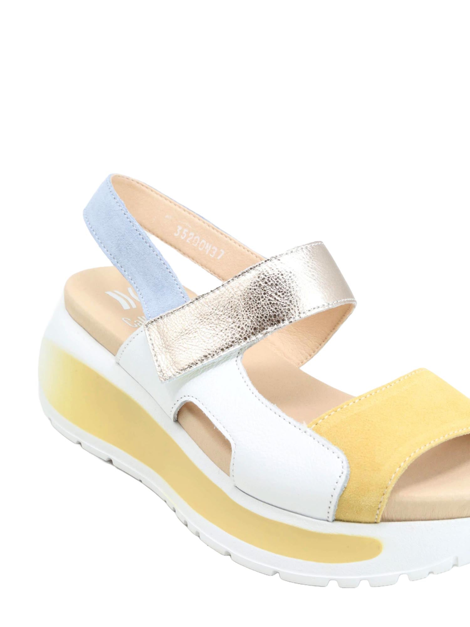 Sandali zeppa Bianco Callaghan