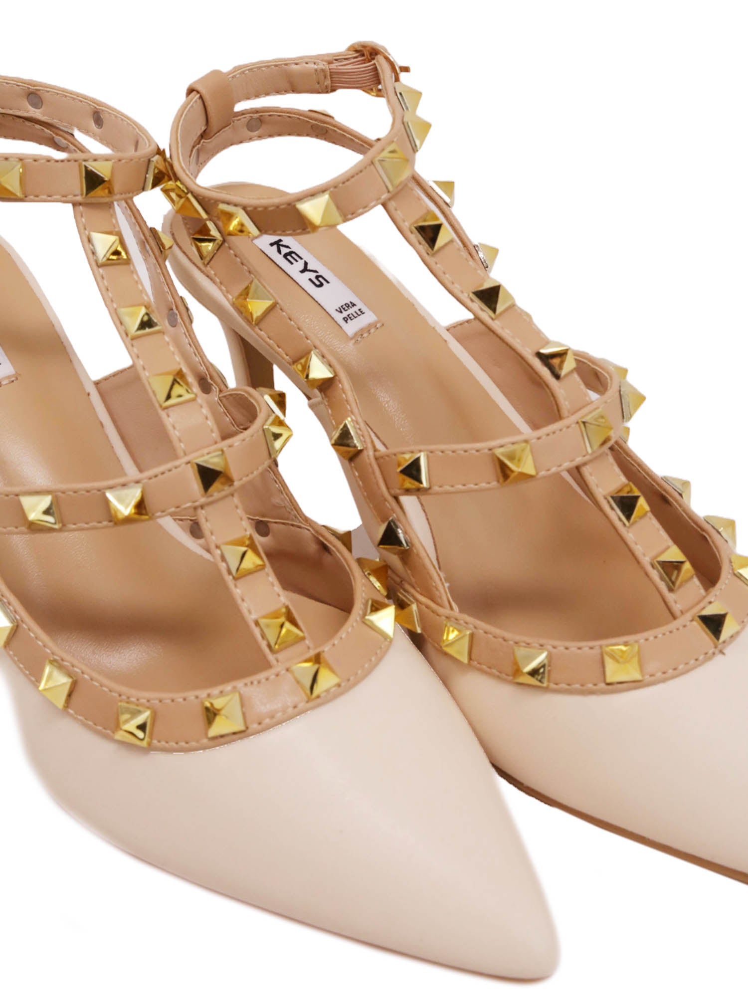 Sandali tacco Beige Keys