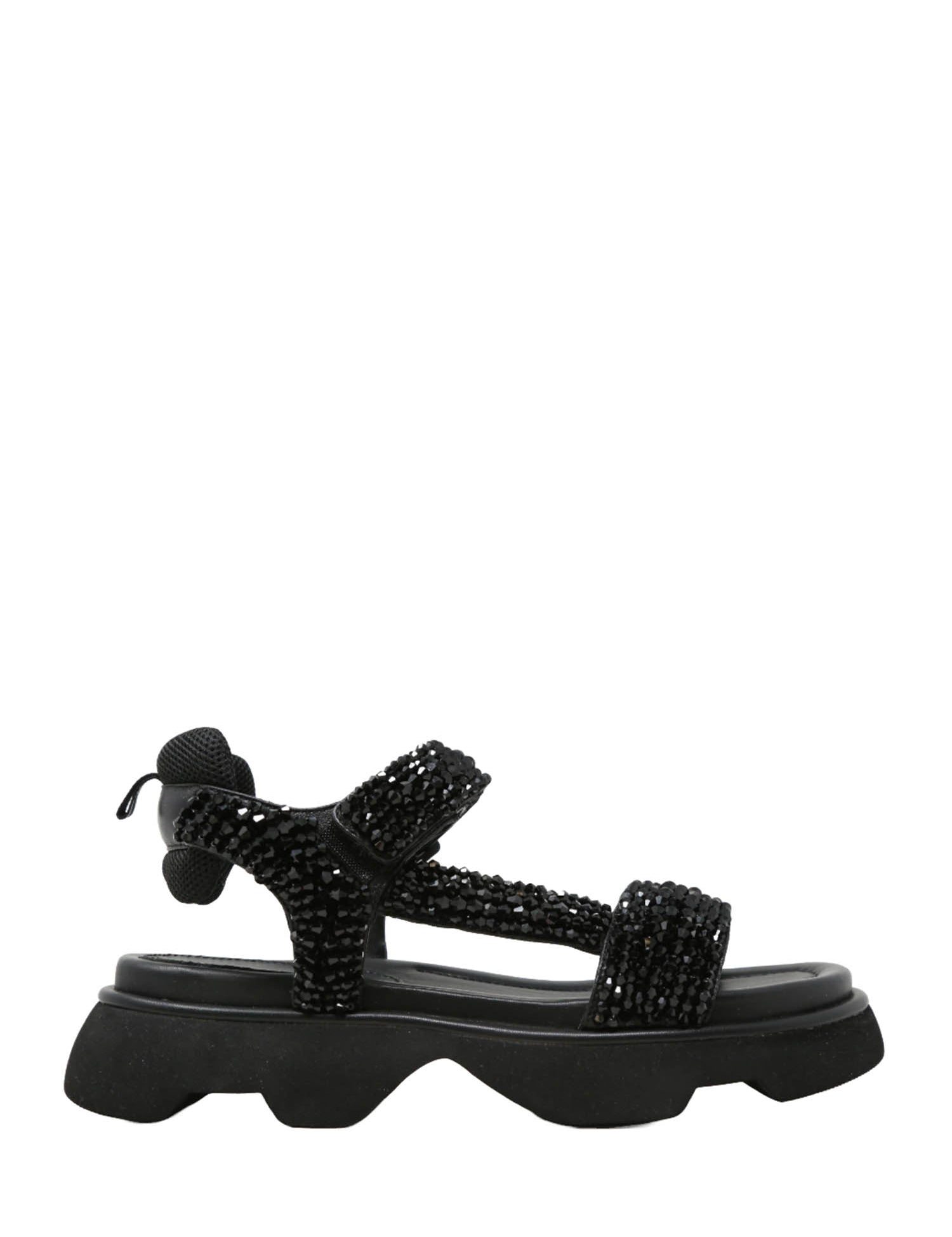 Sandali con strappi Nero Jeannot