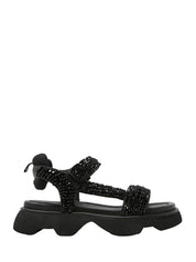 Sandali con strappi Nero Jeannot