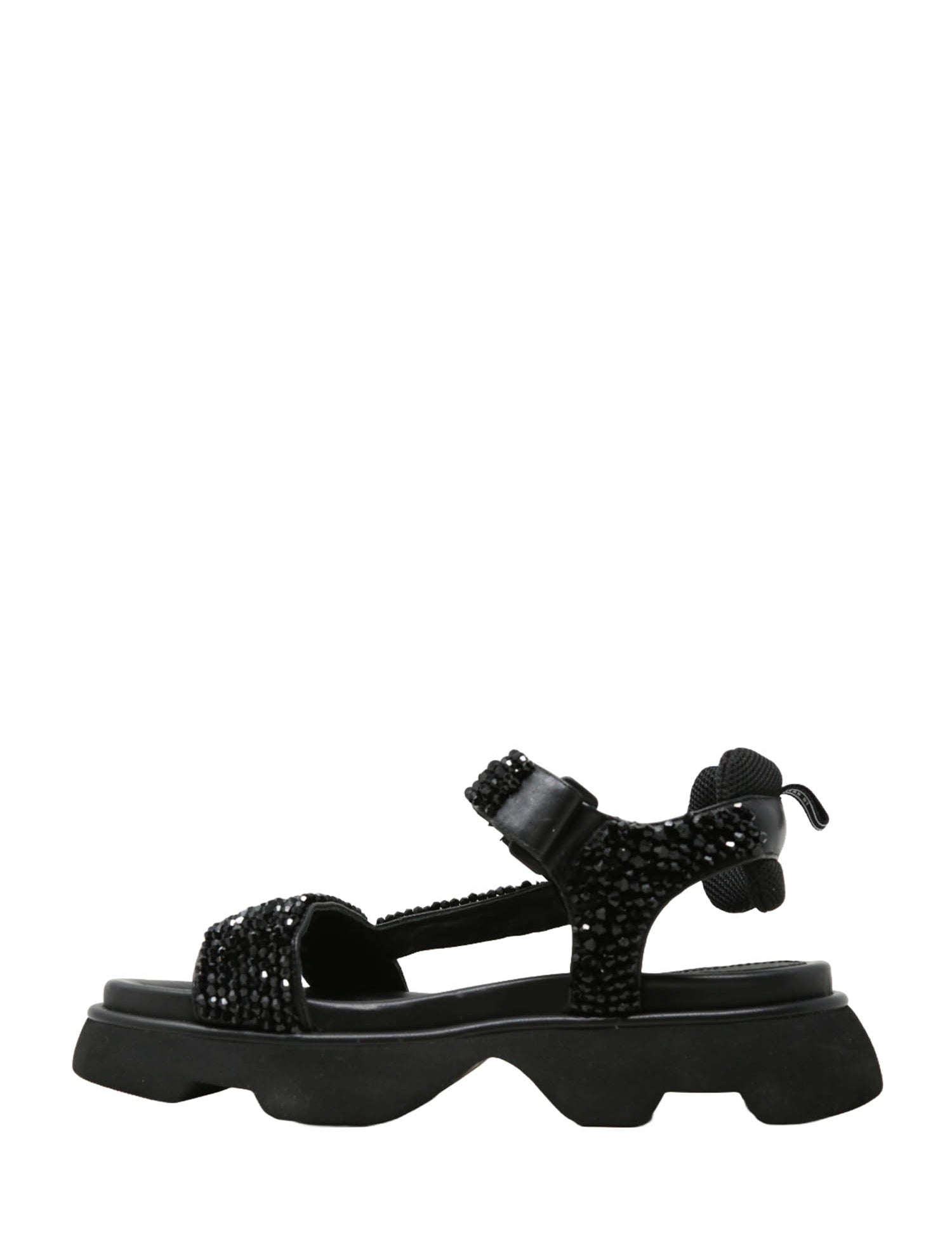 Sandali con strappi Nero Jeannot