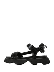 Sandali con strappi Nero Jeannot