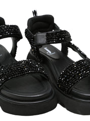 Sandali con strappi Nero Jeannot