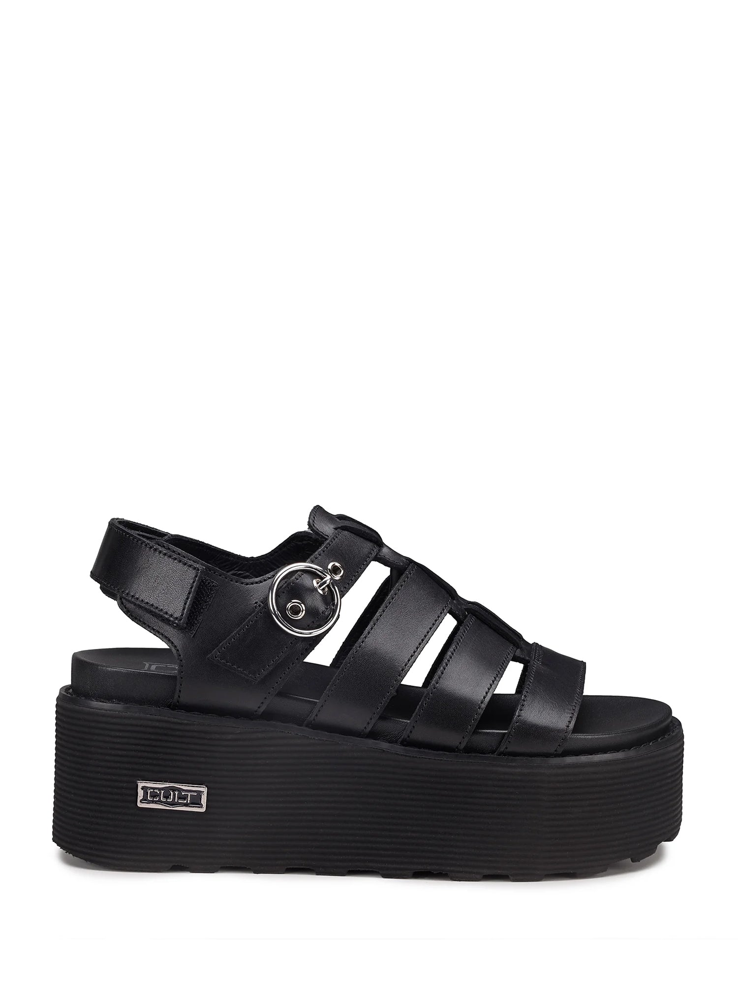 Sandali zeppa Nero Cult