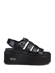 Sandali zeppa Nero Cult