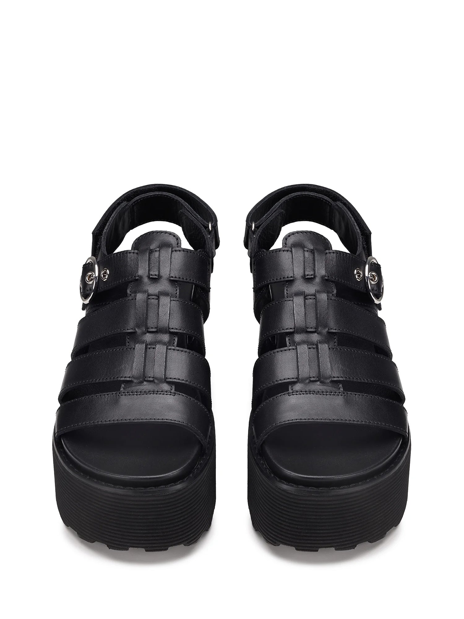 Sandali zeppa Nero Cult