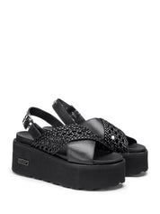 Sandali zeppa Nero Cult