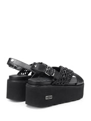 Sandali zeppa Nero Cult