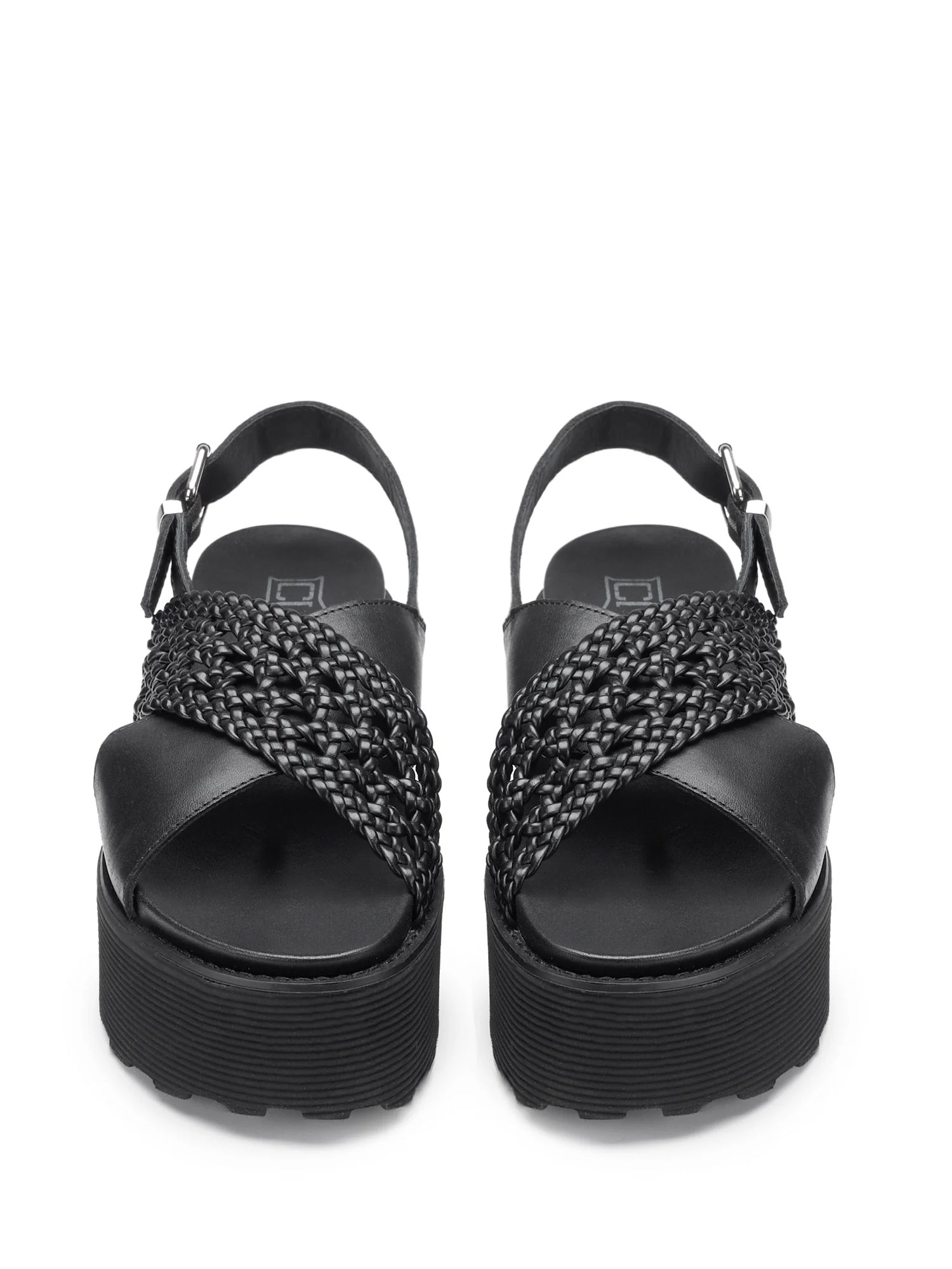 Sandali zeppa Nero Cult