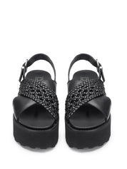 Sandali zeppa Nero Cult