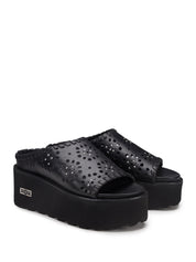 Sandali zeppa Nero Cult