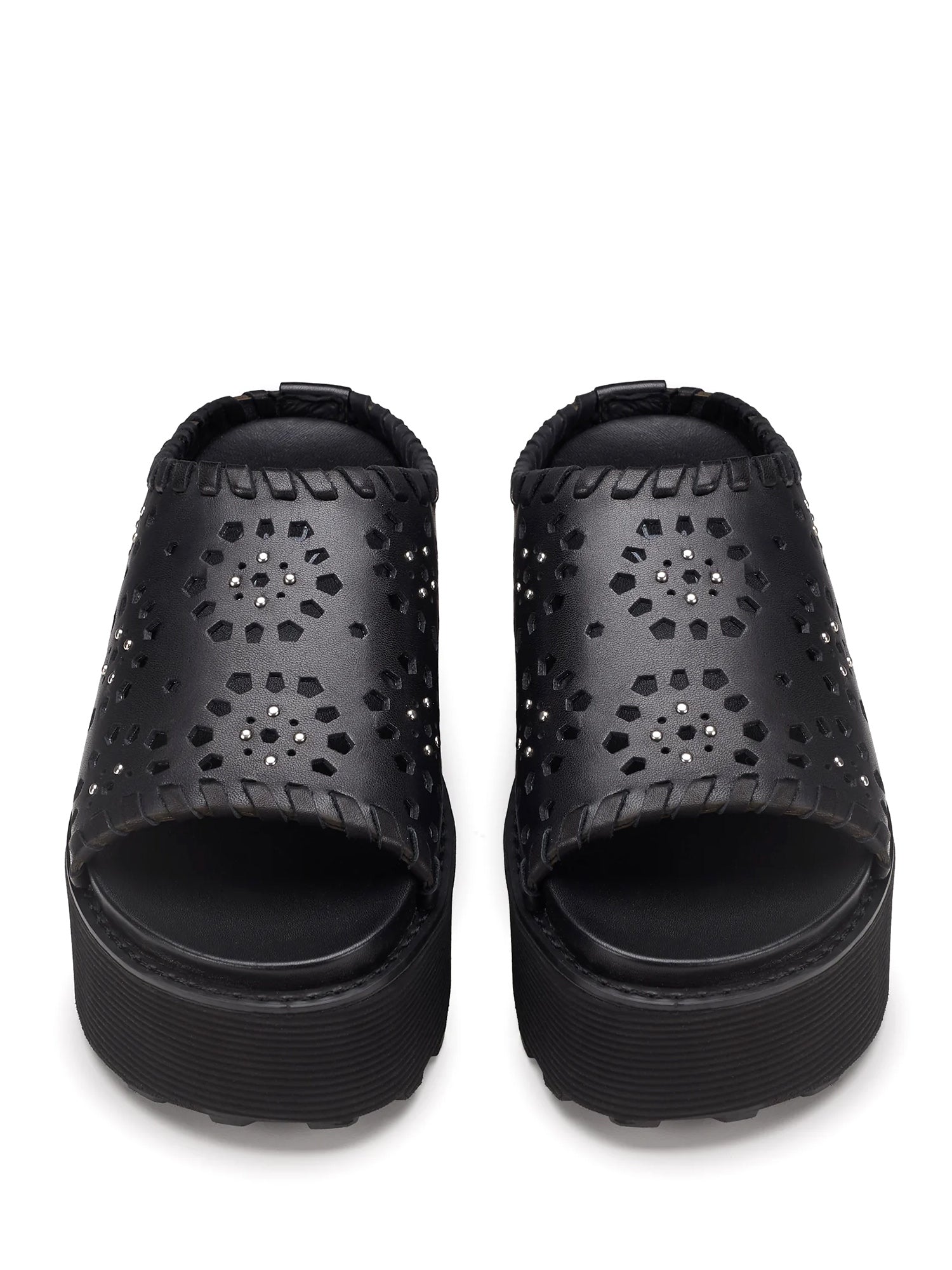 Sandali zeppa Nero Cult